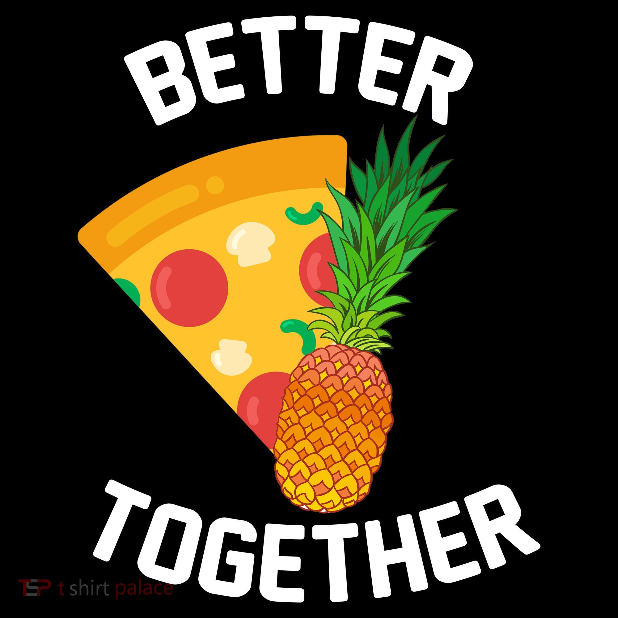 Better Together Pineapple On Pizza USA-Made Doggie Bandana