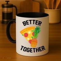 Better Together Pineapple On Pizza Coffee Mug thumb 4