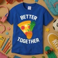 Better Together Pineapple On Pizza Kids T-Shirt thumb 3