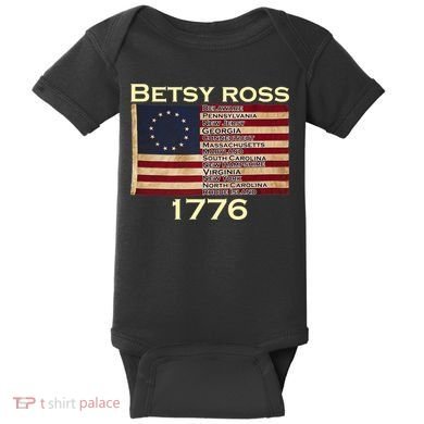 Betty Ross Original Colonies Flag Baby Bodysuit