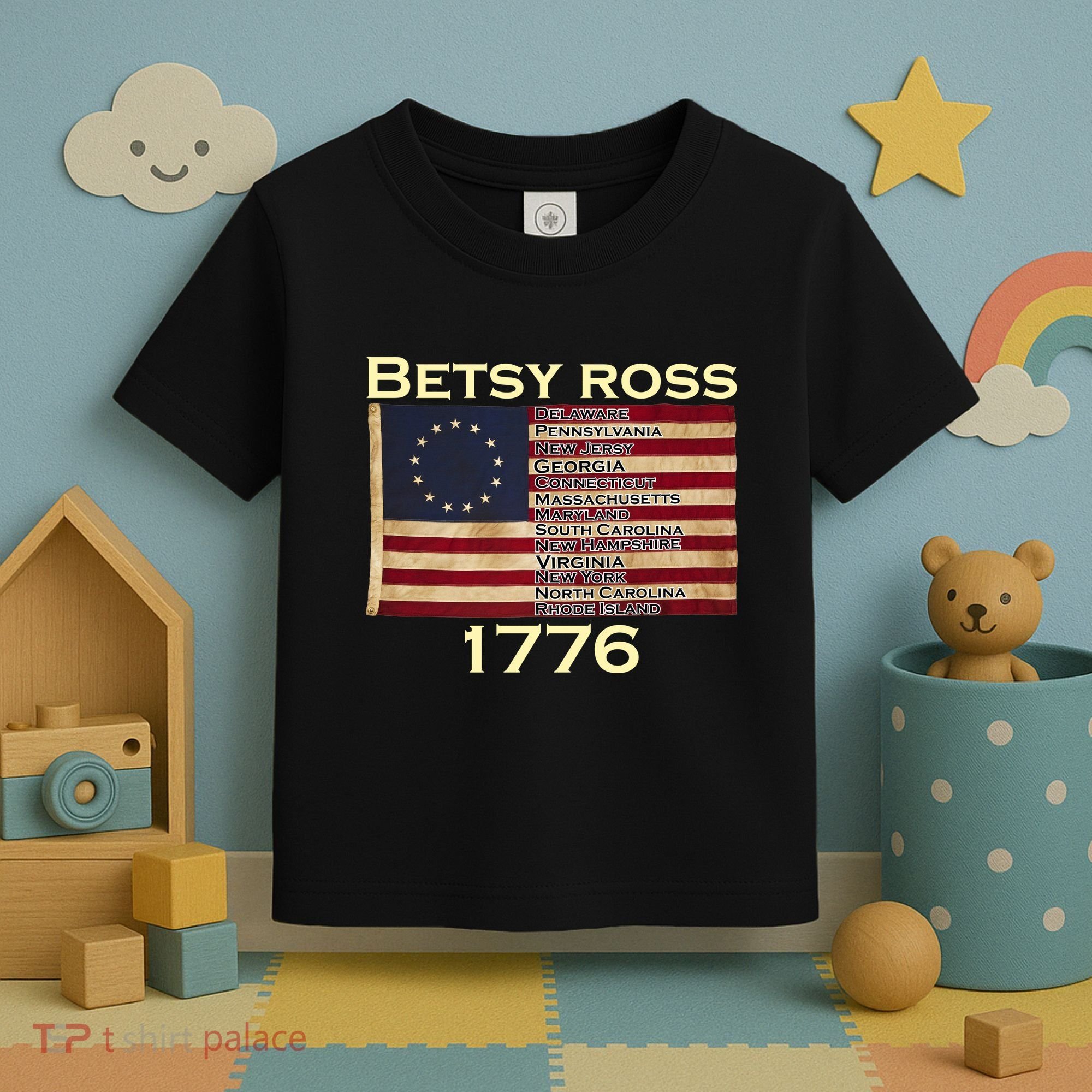 Betty Ross Original Colonies Flag Toddler T-Shirt