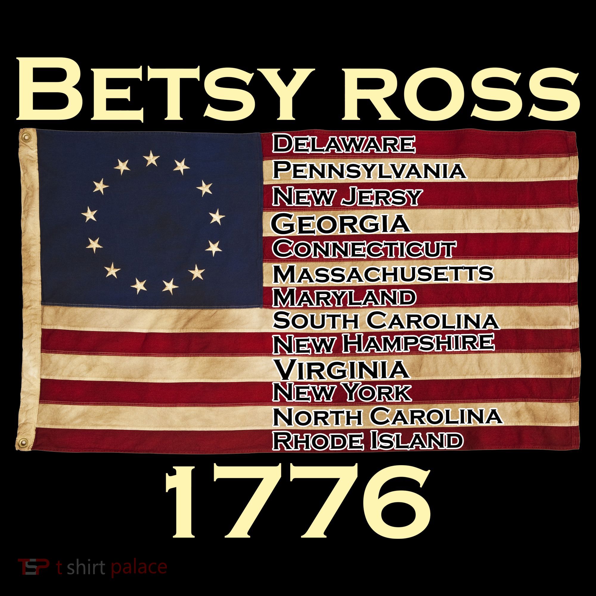 Betty Ross Original Colonies Flag Women's T-Shirt