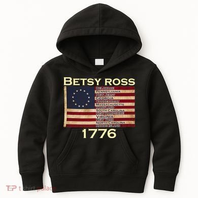 Betty Ross Original Colonies Flag Kids Hoodie