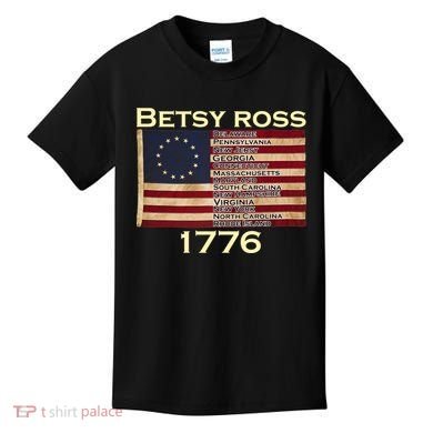 Betty Ross Original Colonies Flag Kids T-Shirt