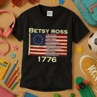 Betty Ross Original Colonies Flag Kids T-Shirt thumb 3