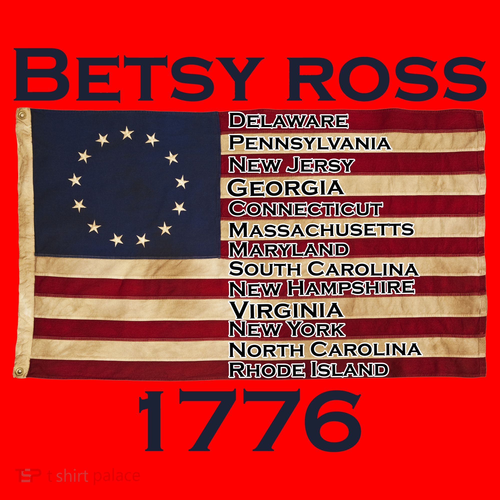 Betty Ross Original Colonies Flag Santa Hat