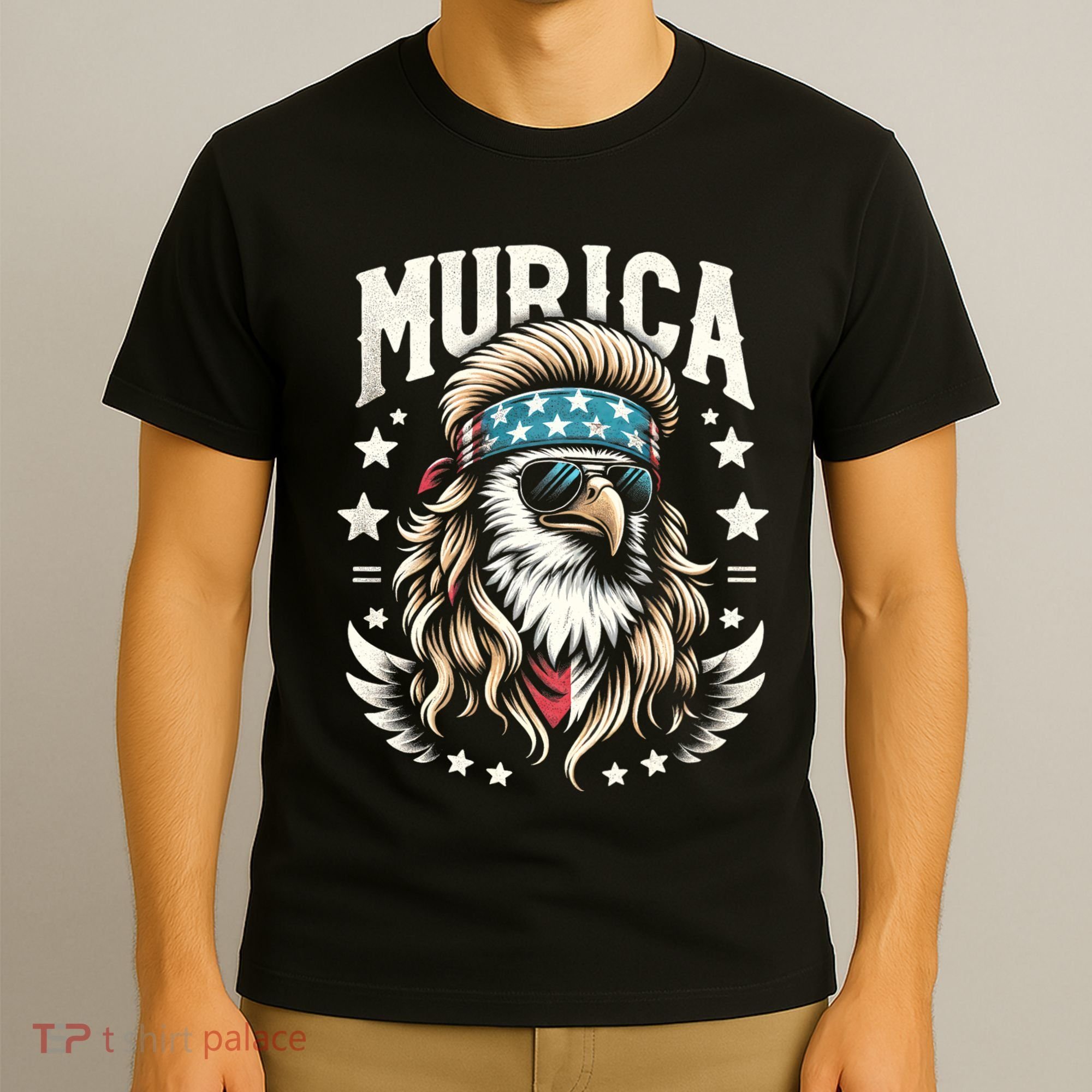 Bald Eagle Us Flag Murica! Patriotic American July 4th T-Shirt