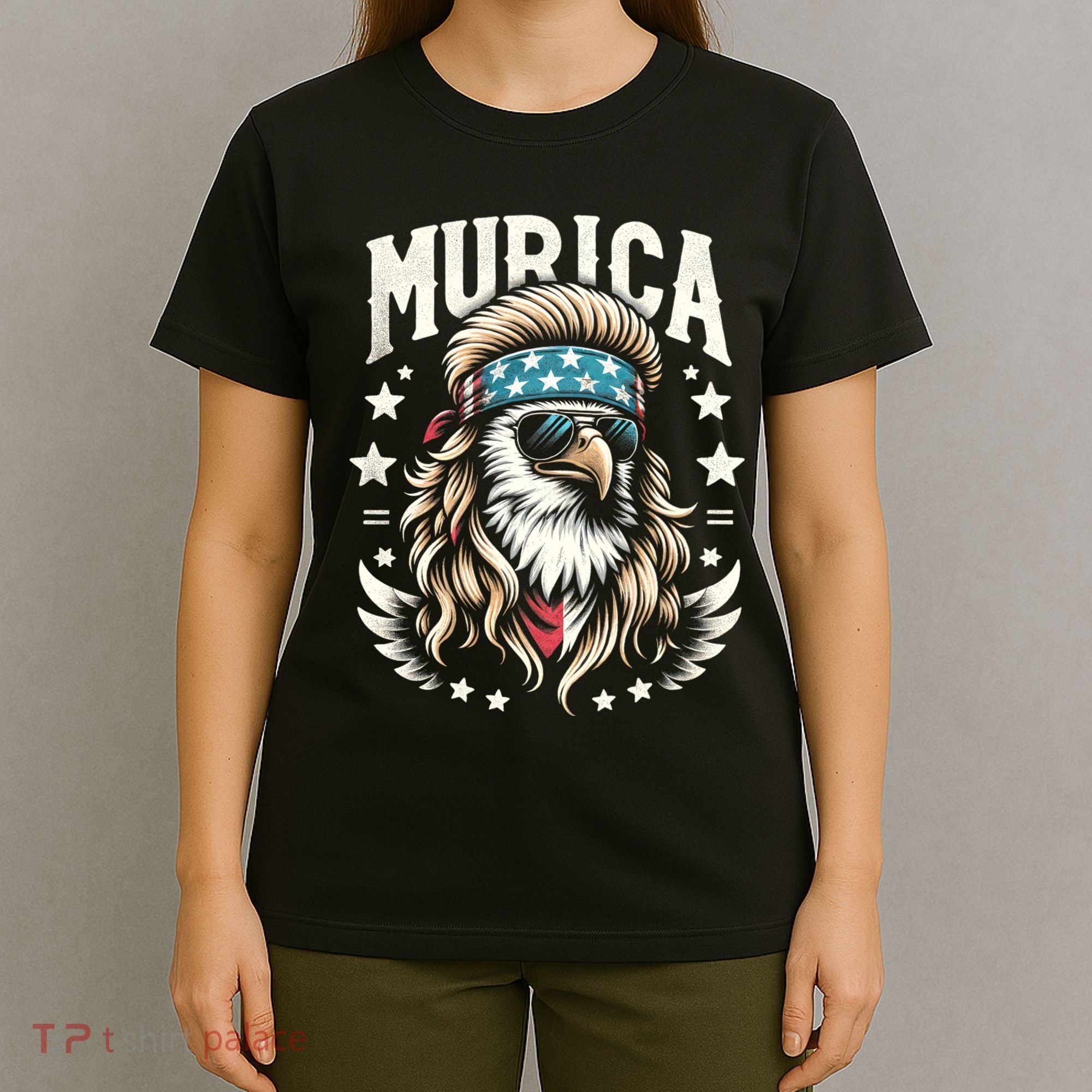 Bald Eagle Us Flag Murica! Patriotic American July 4th T-Shirt