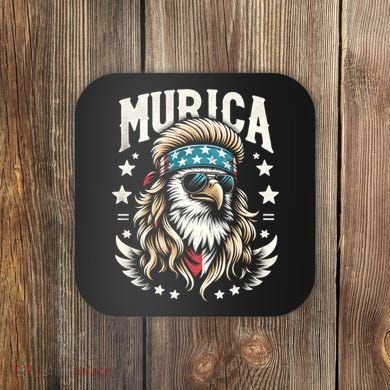 Bald Eagle Us Flag Murica! Patriotic American July 4th Coaster