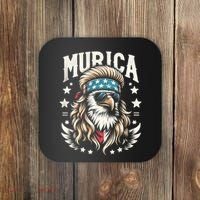 Bald Eagle Us Flag Murica! Patriotic American July 4th Coaster thumb 0