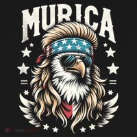 Bald Eagle Us Flag Murica! Patriotic American July 4th Women's Hoodie thumb 2