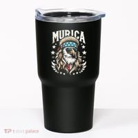 Bald Eagle Us Flag Murica! Patriotic American July 4th Tumbler thumb 0