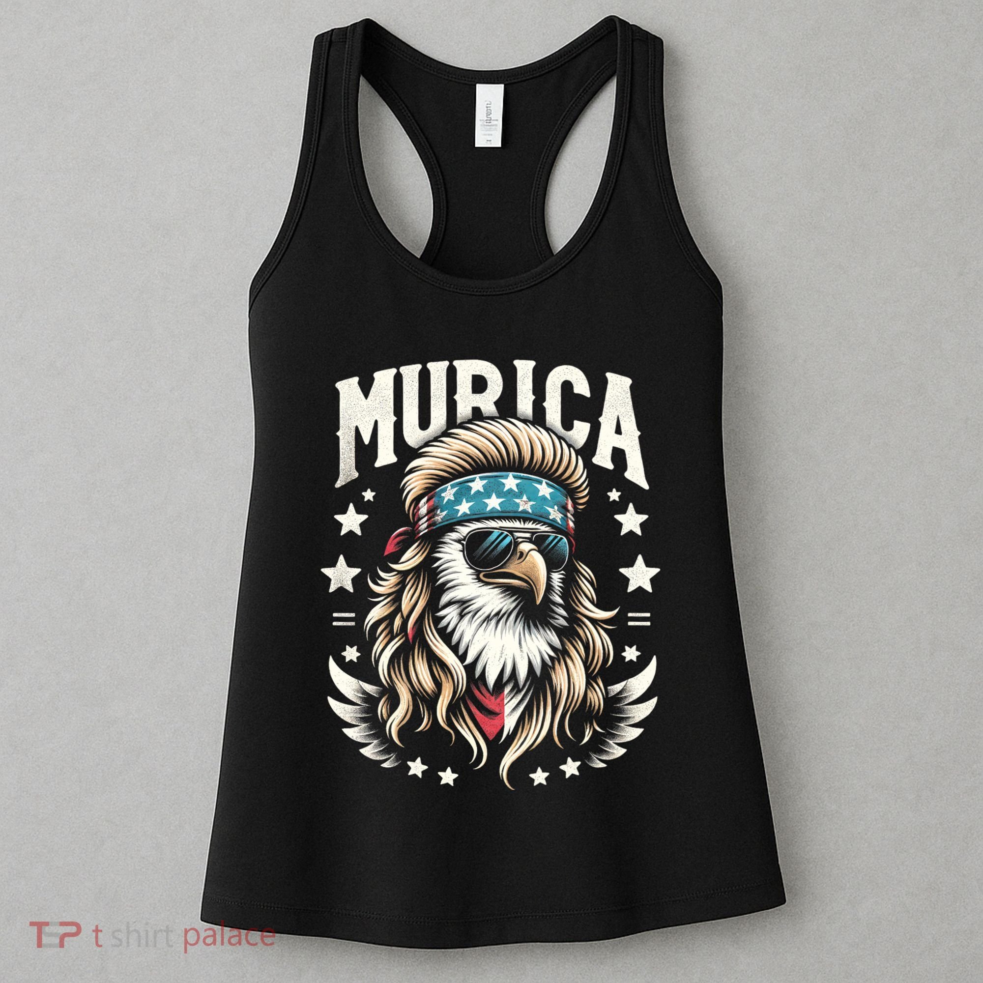 Bald Eagle Us Flag Murica! Patriotic American July 4th Women's Tank Top