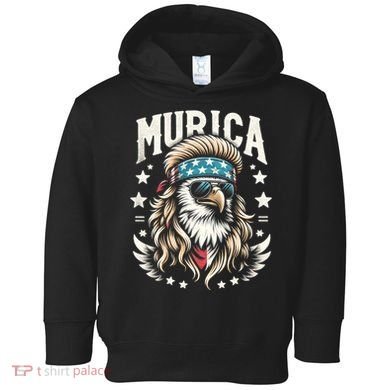 Bald Eagle Us Flag Murica! Patriotic American July 4th Toddler Hoodie