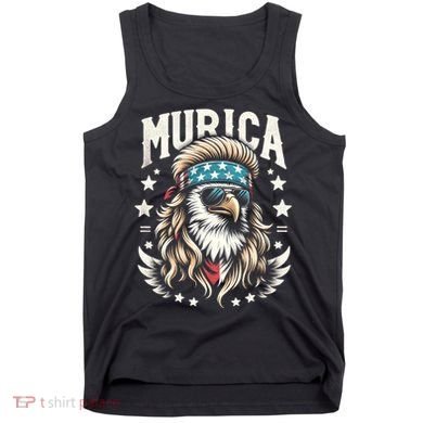 Bald Eagle Us Flag Murica! Patriotic American July 4th Tank Top