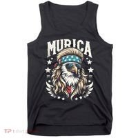 Bald Eagle Us Flag Murica! Patriotic American July 4th Tank Top thumb 0