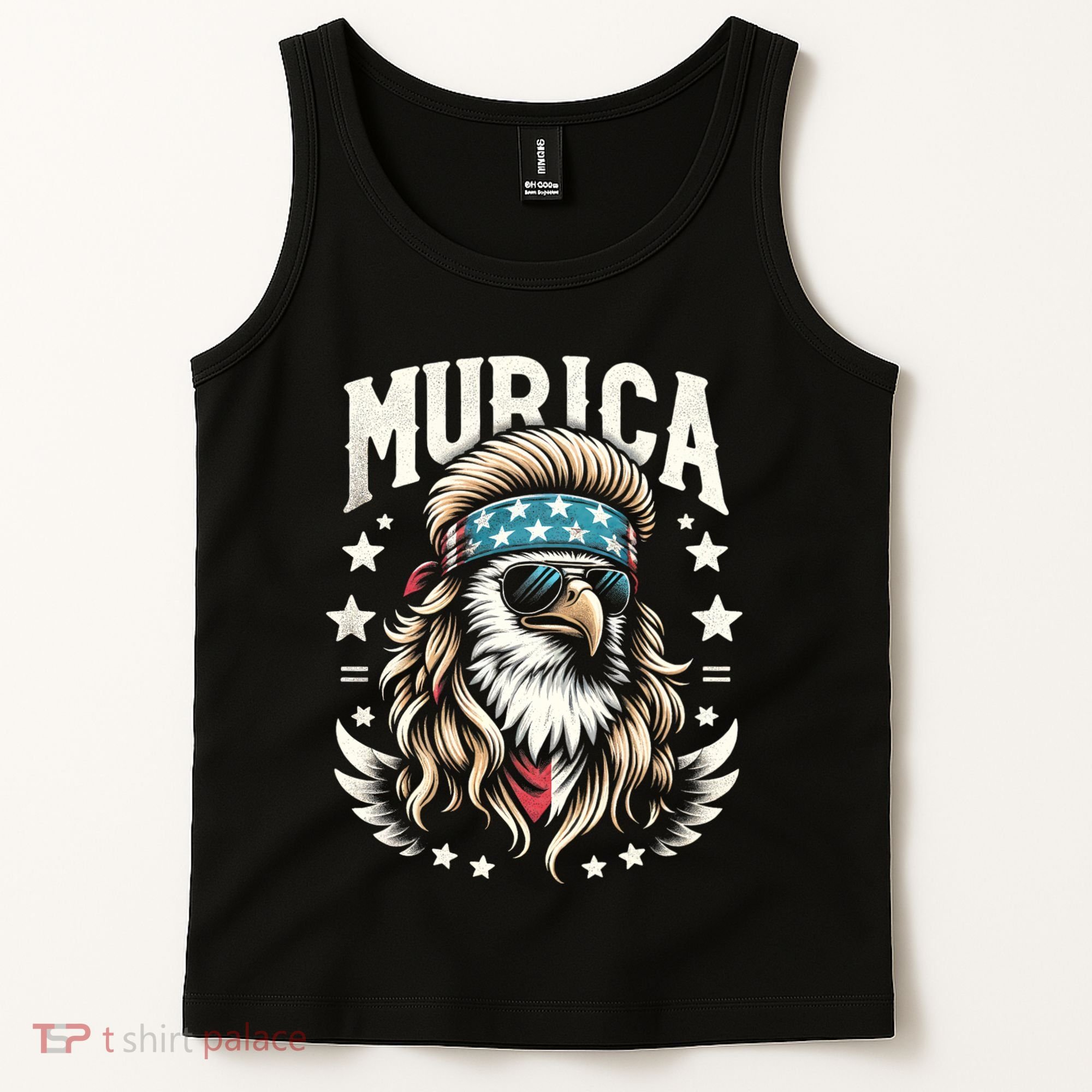 Bald Eagle Us Flag Murica! Patriotic American July 4th Tank Top