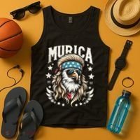 Bald Eagle Us Flag Murica! Patriotic American July 4th Tank Top thumb 4