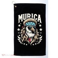 Bald Eagle Us Flag Murica! Patriotic American July 4th Golf Towel thumb 0