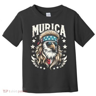 Bald Eagle Us Flag Murica! Patriotic American July 4th Toddler T-Shirt