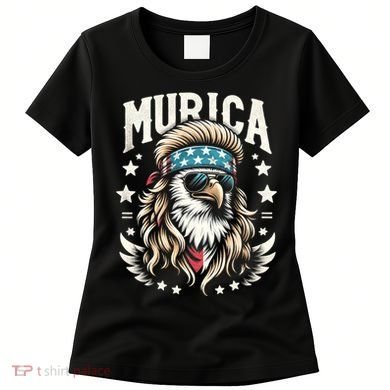 Bald Eagle Us Flag Murica! Patriotic American July 4th Women's T-Shirt