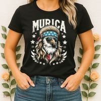 Bald Eagle Us Flag Murica! Patriotic American July 4th Women's T-Shirt thumb 2