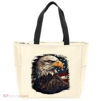 Bald Eagle Us American Flag 4th Of July Proud Patriotic Tote Bag thumb 0