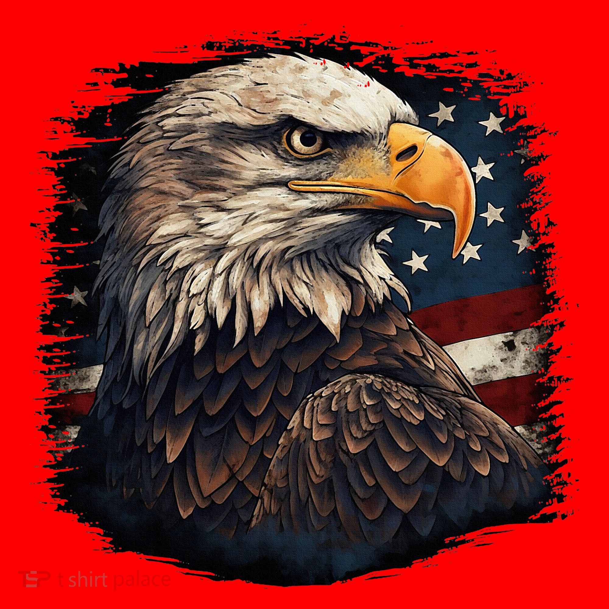 Bald Eagle Us American Flag 4th Of July Proud Patriotic Santa Hat