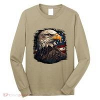 Bald Eagle Us American Flag 4th Of July Proud Patriotic Long Sleeve Shirt thumb 0