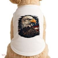 Bald Eagle Us American Flag 4th Of July Proud Patriotic Doggie Tank thumb 0