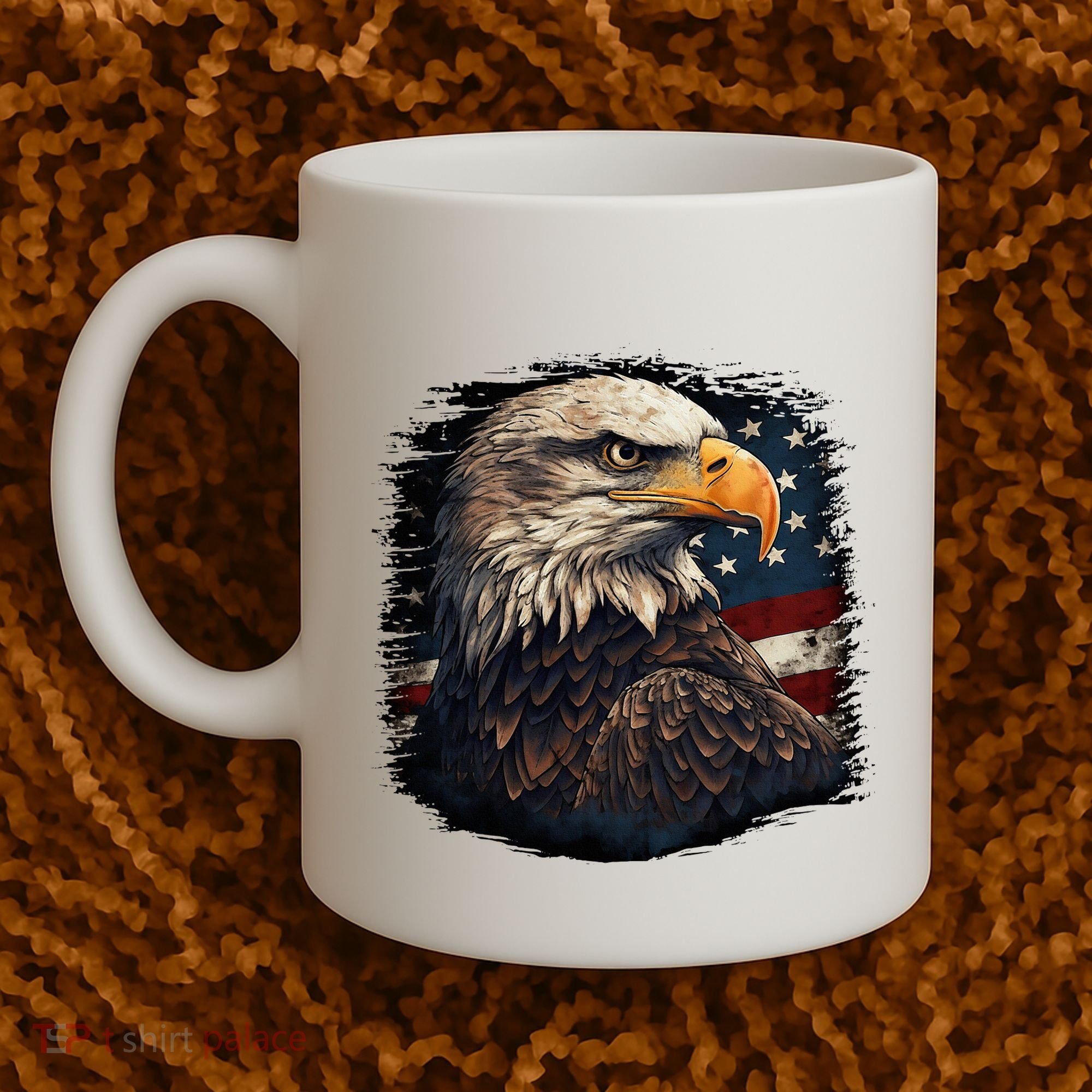 Bald Eagle Us American Flag 4th Of July Proud Patriotic Coffee Mug