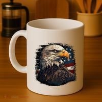 Bald Eagle Us American Flag 4th Of July Proud Patriotic Coffee Mug thumb 4