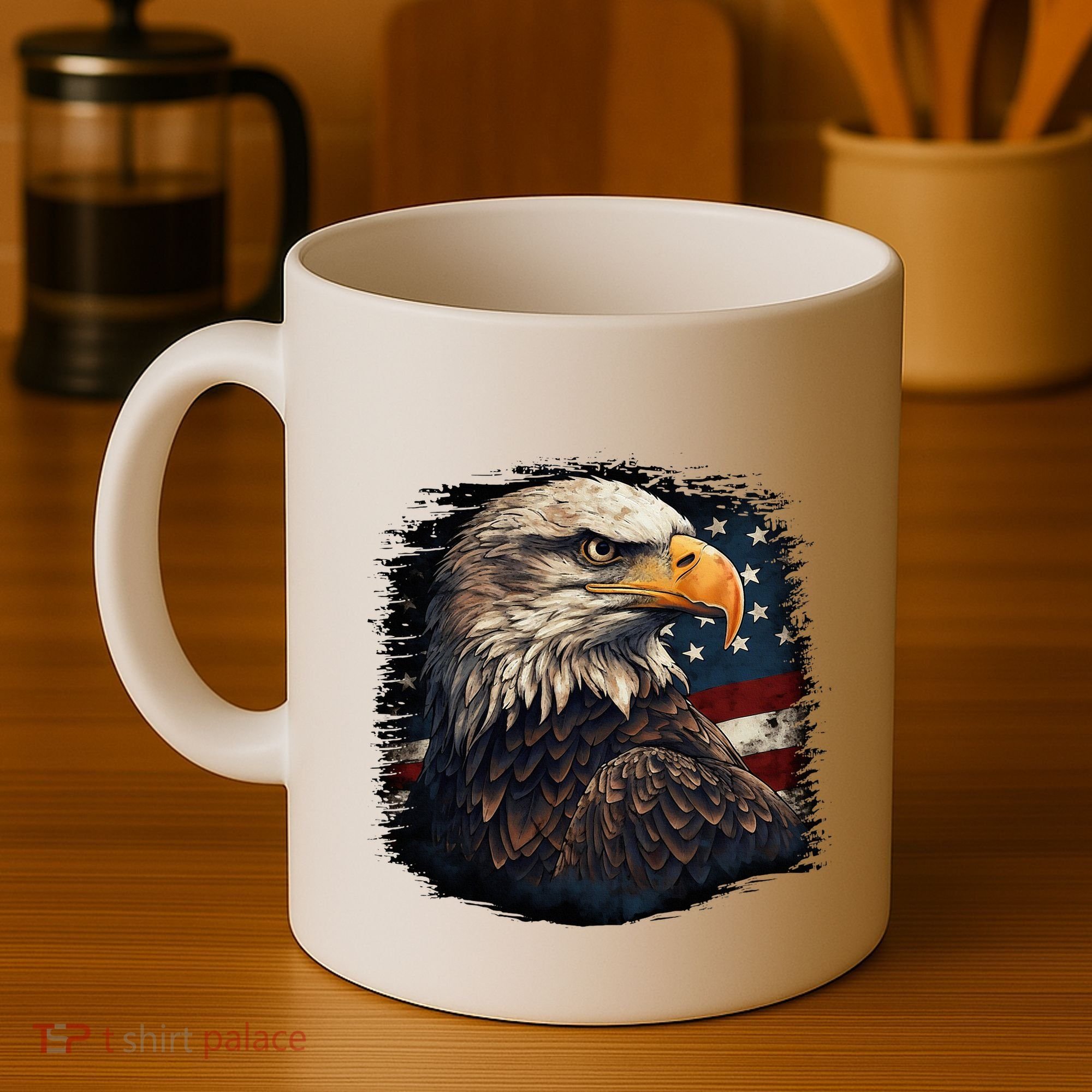 Bald Eagle Us American Flag 4th Of July Proud Patriotic Coffee Mug