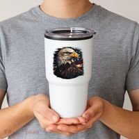 Bald Eagle Us American Flag 4th Of July Proud Patriotic Tumbler thumb 2