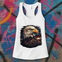 Bald Eagle Us American Flag 4th Of July Proud Patriotic Women's Tank Top thumb 3