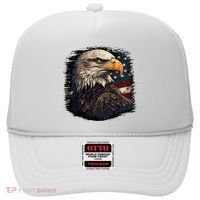 Bald Eagle Us American Flag 4th Of July Proud Patriotic Hat thumb 0