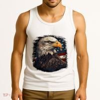 Bald Eagle Us American Flag 4th Of July Proud Patriotic Tank Top thumb 3