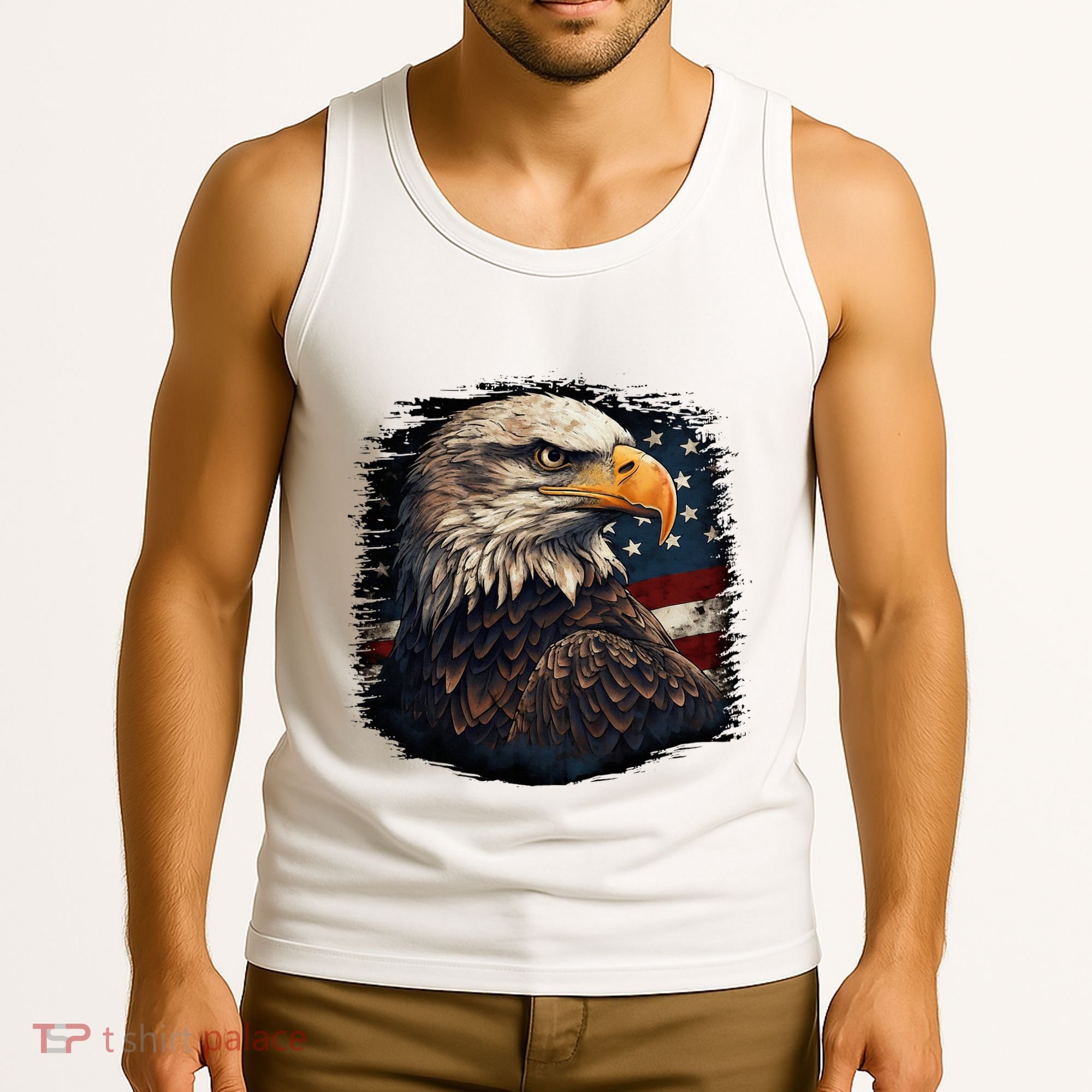 Bald Eagle Us American Flag 4th Of July Proud Patriotic Tank Top
