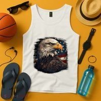 Bald Eagle Us American Flag 4th Of July Proud Patriotic Tank Top thumb 4