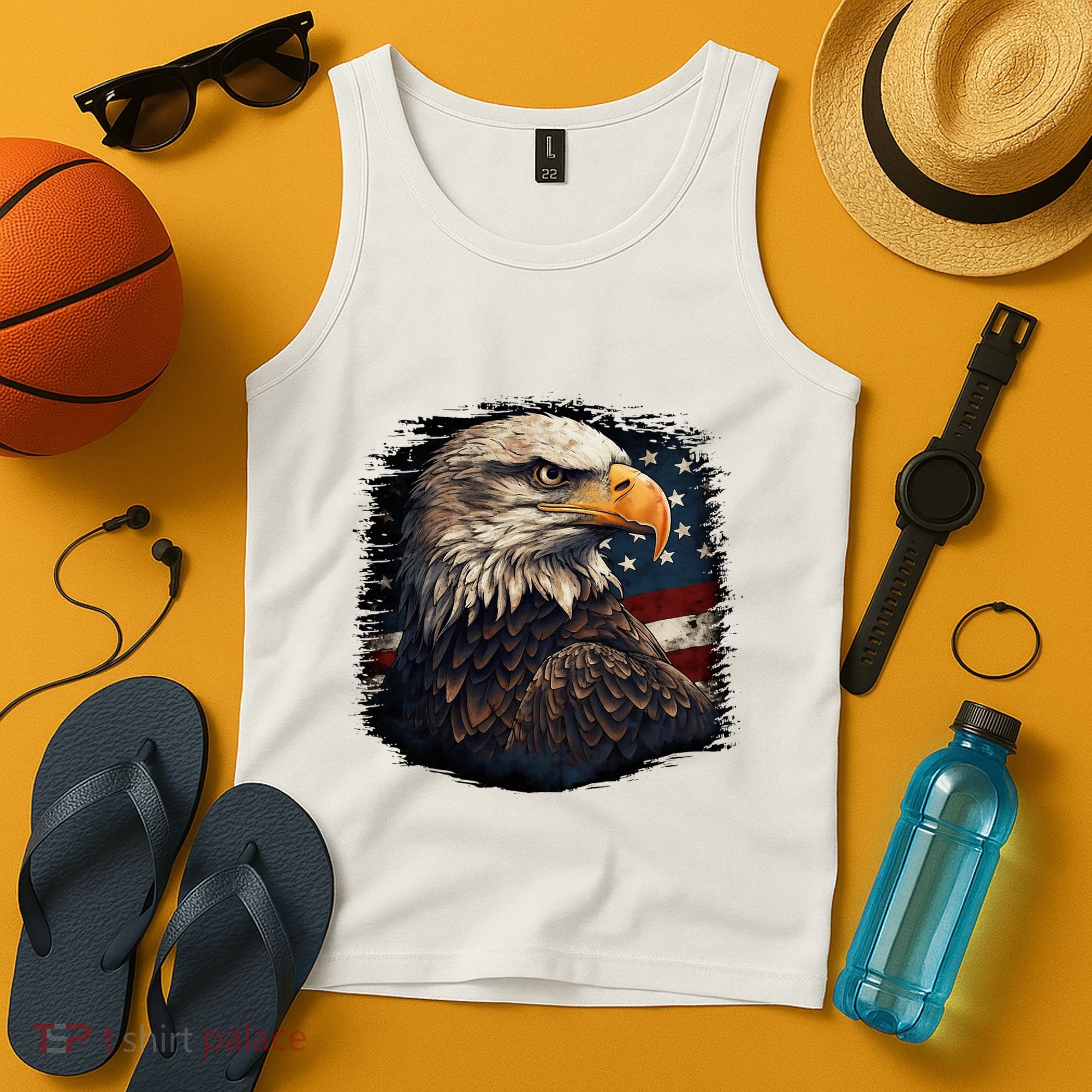 Bald Eagle Us American Flag 4th Of July Proud Patriotic Tank Top