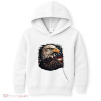 Bald Eagle Us American Flag 4th Of July Proud Patriotic Kids Hoodie thumb 0