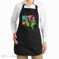 Bald Eagle Us Flag Trump Riding A Trex Apron thumb 2