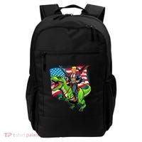 Bald Eagle Us Flag Trump Riding A Trex Backpack thumb 0