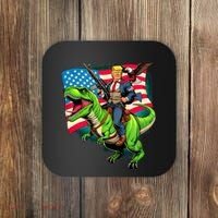 Bald Eagle Us Flag Trump Riding A Trex Coaster thumb 0