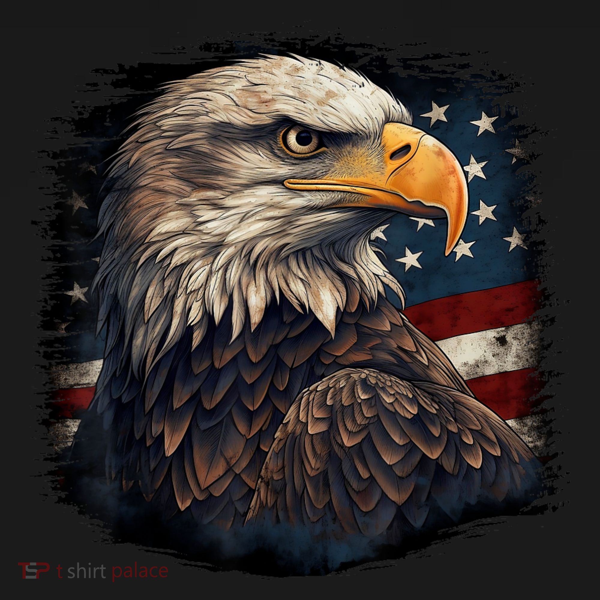 Bald Eagle Us American Flag 4th Of July Proud Patriotic Toddler Hoodie