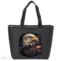 Bald Eagle Us American Flag 4th Of July Proud Patriotic Tote Bag thumb 0