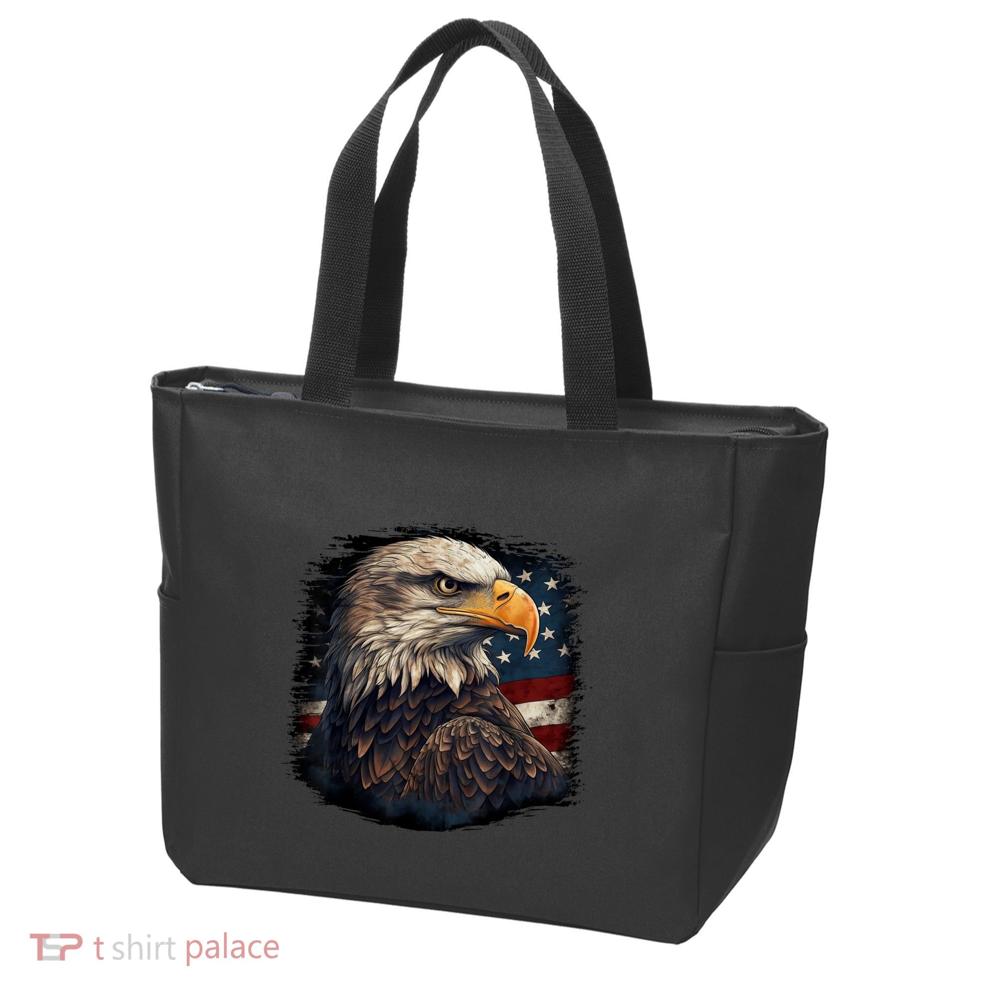 Bald Eagle Us American Flag 4th Of July Proud Patriotic Tote Bag
