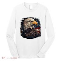 Bald Eagle Us American Flag 4th Of July Proud Patriotic Long Sleeve Shirt thumb 0