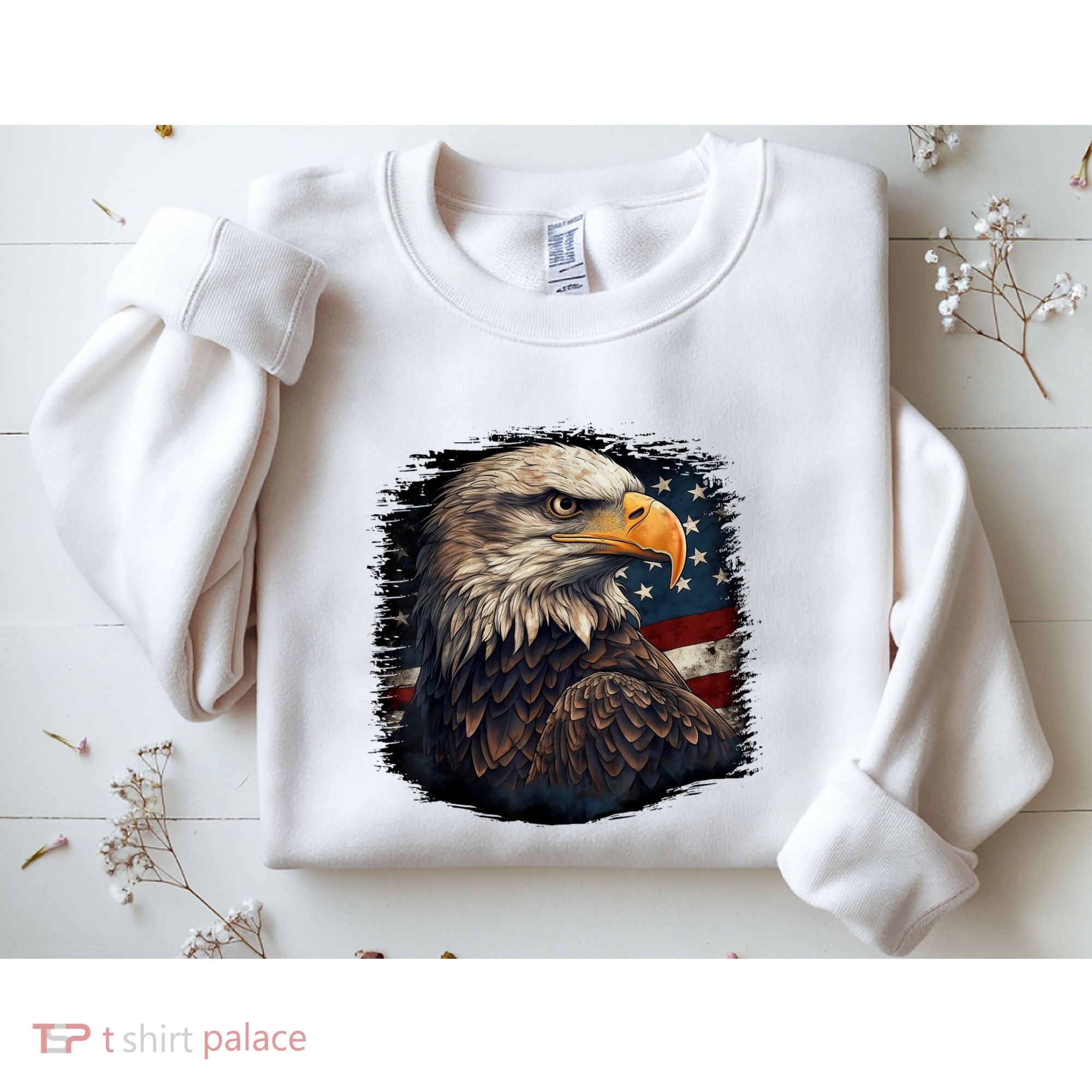 Bald Eagle Us American Flag 4th Of July Proud Patriotic Sweatshirt