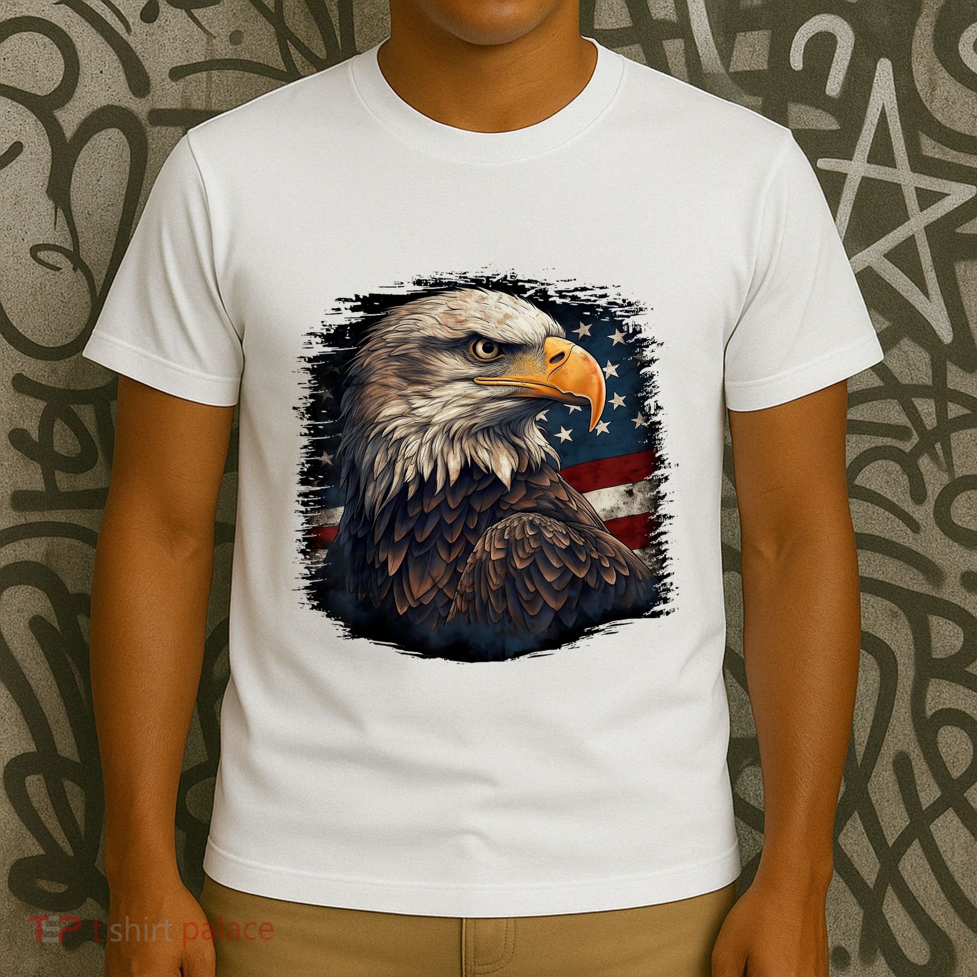 Bald Eagle Us American Flag 4th Of July Proud Patriotic T-Shirt